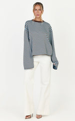 Lioness - Bloom Long Sleeve in Chocolate Sea Stripe