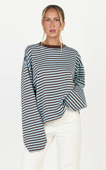 Lioness - Bloom Long Sleeve in Chocolate Sea Stripe