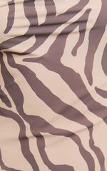 Talia Maxi Dress - Cowl Neck Low Back Dress in Abstract Zebra Print