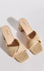 Verali - Stella Heels in Natural Raffia