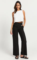 Preston Top - Key Hole Shell Top in White